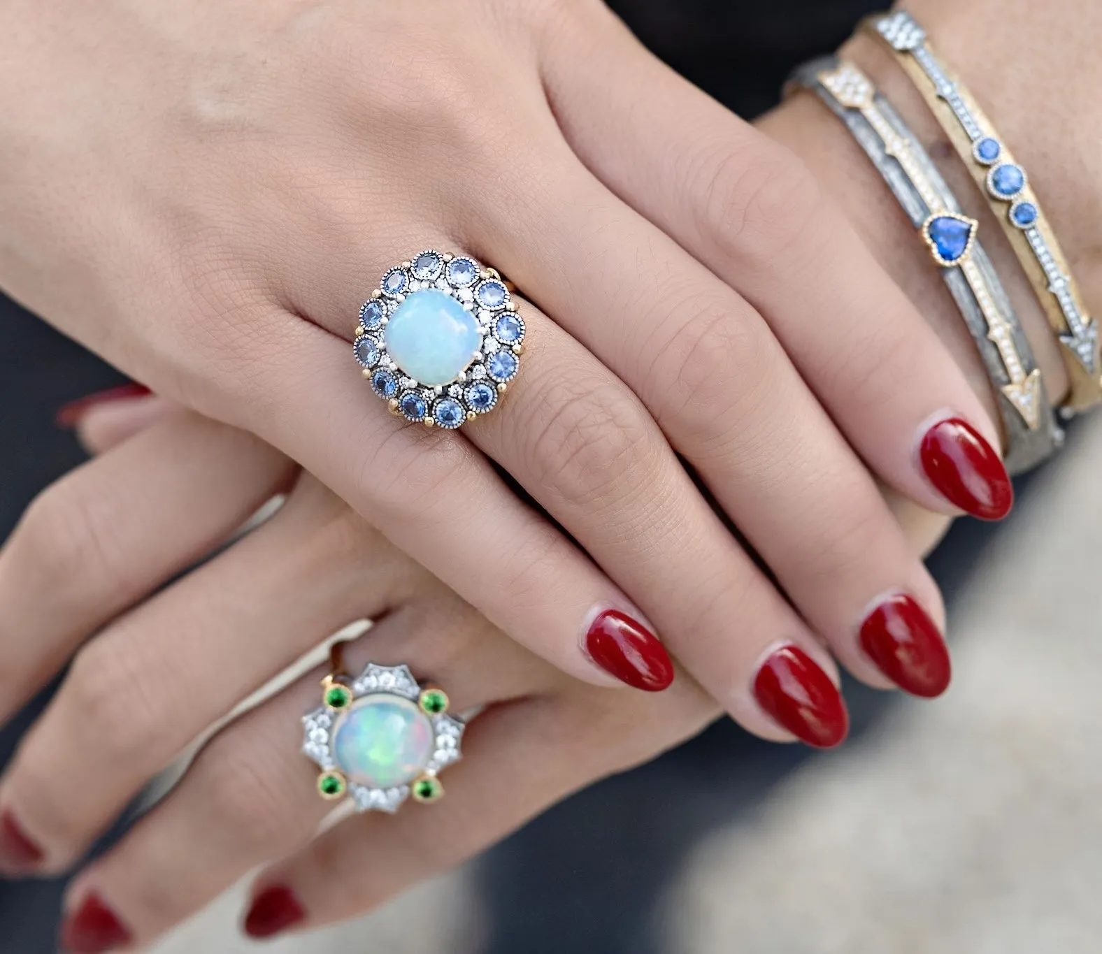 Victorian Opal & Sapphire Ring