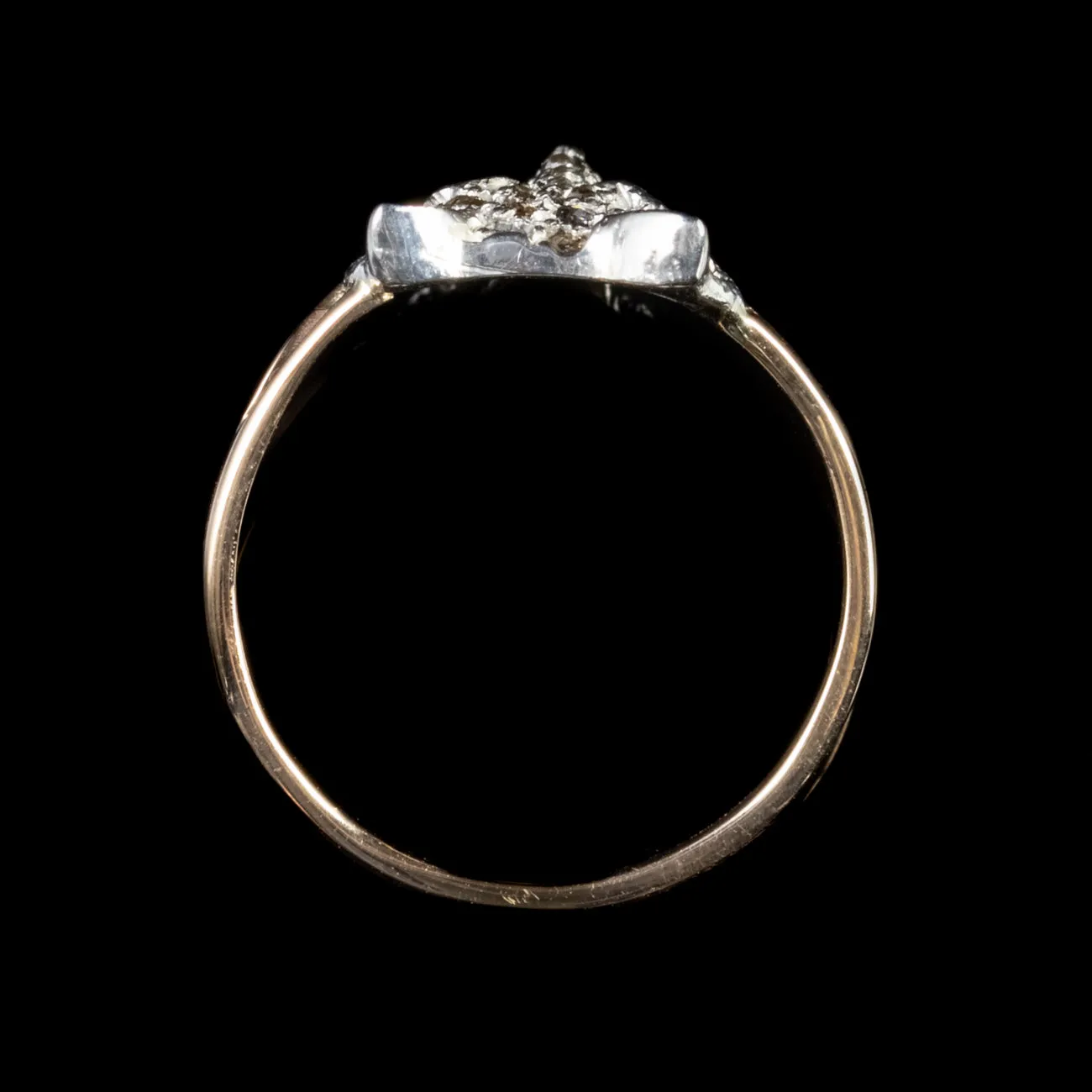 Vintage 1Ct Diamond Ruby Fox Head Ring 9Ct Gold