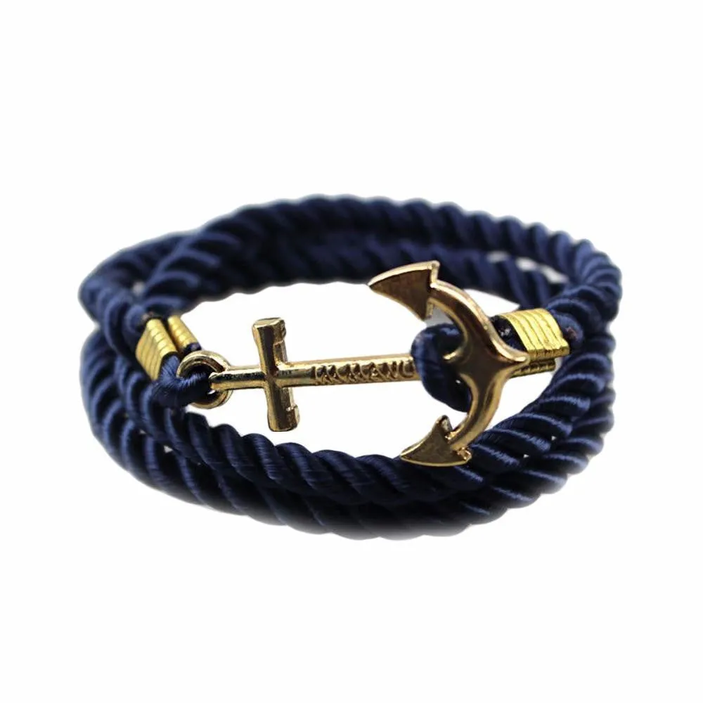 Vintage Anchor Bracelet Men Women Trendy Rope Bracelet Fashion Accessories Fine Jewelry