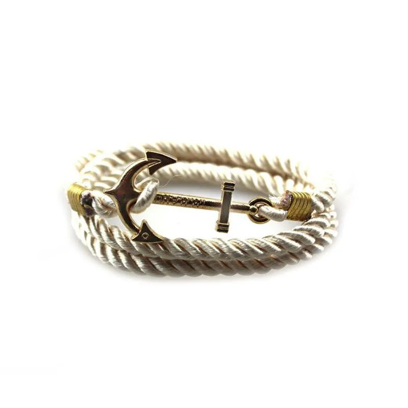 Vintage Anchor Bracelet Men Women Trendy Rope Bracelet Fashion Accessories Fine Jewelry