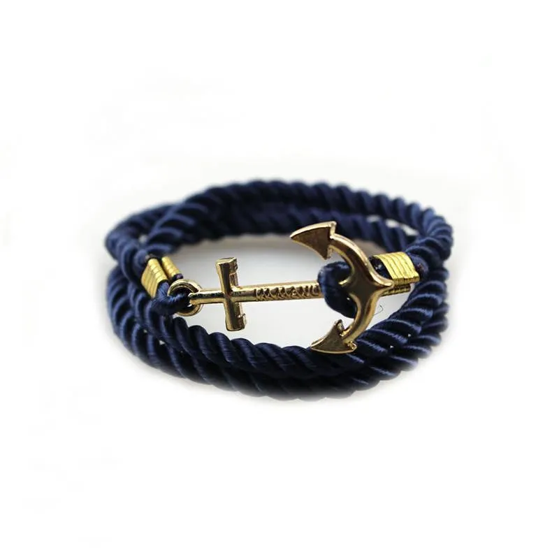 Vintage Anchor Bracelet Men Women Trendy Rope Bracelet Fashion Accessories Fine Jewelry