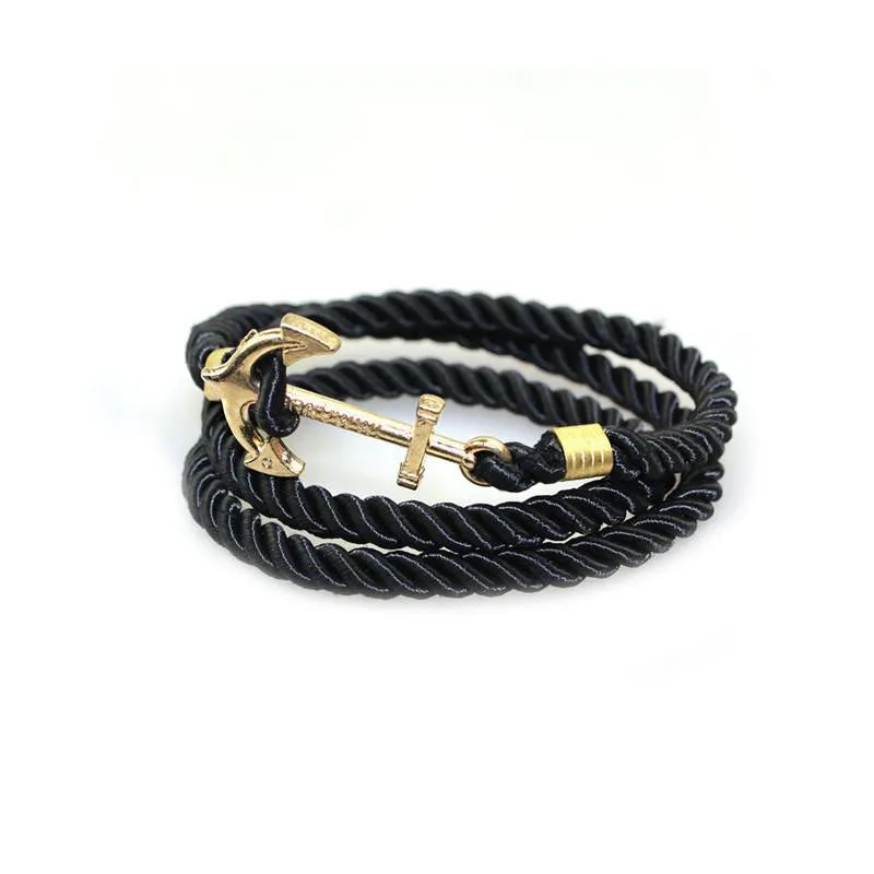Vintage Anchor Bracelet Men Women Trendy Rope Bracelet Fashion Accessories Fine Jewelry