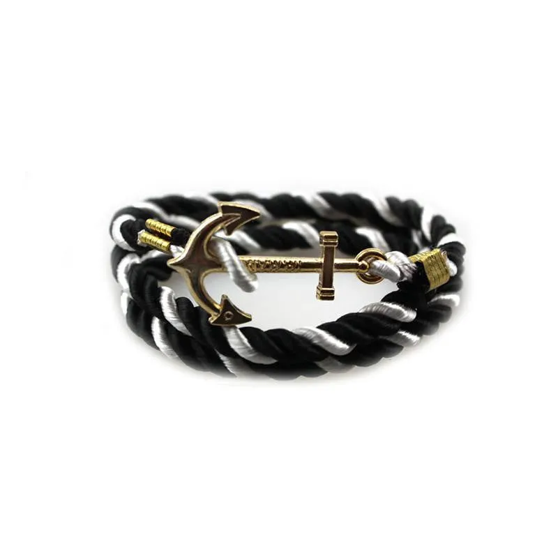Vintage Anchor Bracelet Men Women Trendy Rope Bracelet Fashion Accessories Fine Jewelry