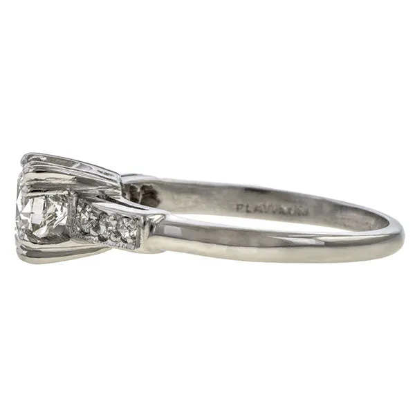 Vintage Engagement Ring, RBC 0.75ct.