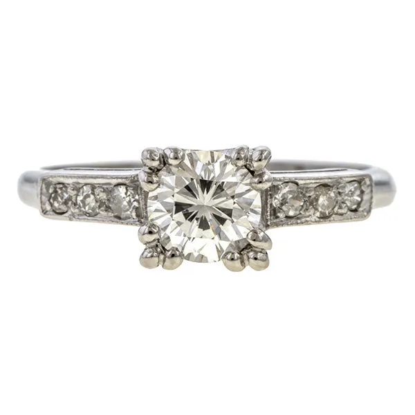 Vintage Engagement Ring, RBC 0.75ct.