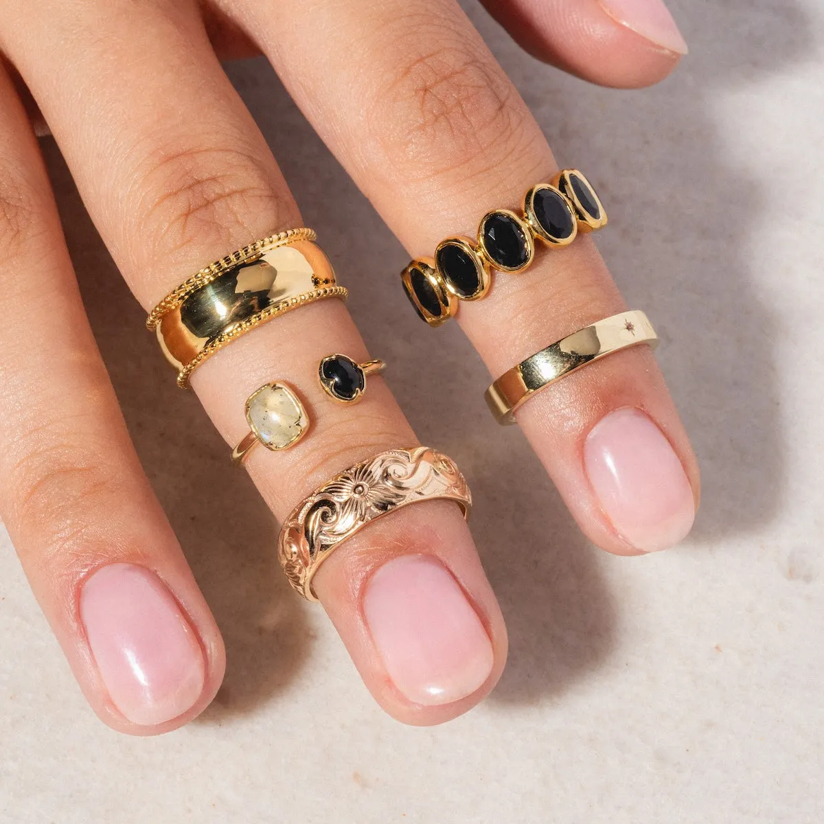 Violeta Black Onyx Ring