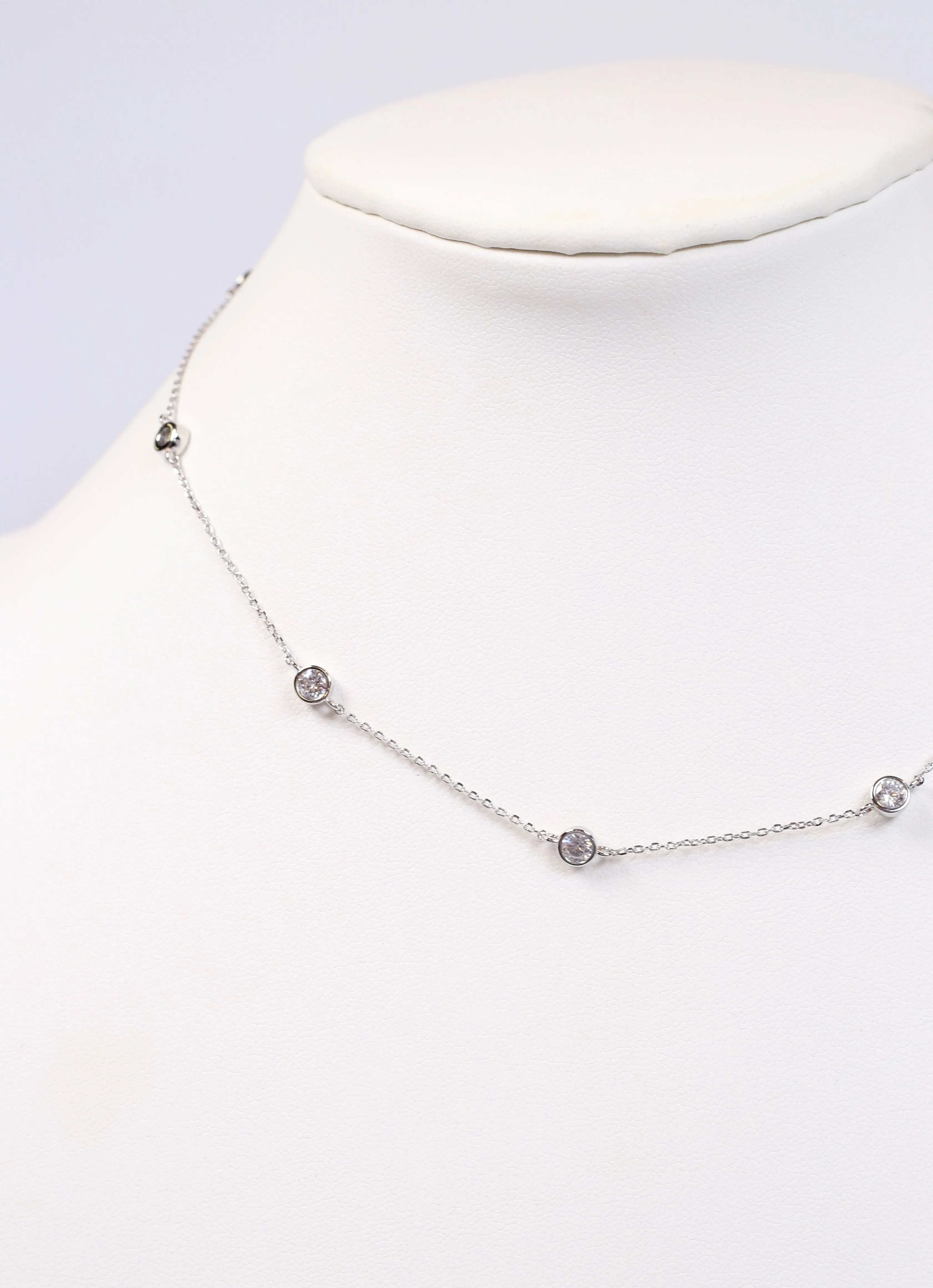 Waterloo CZ Necklace SILVER