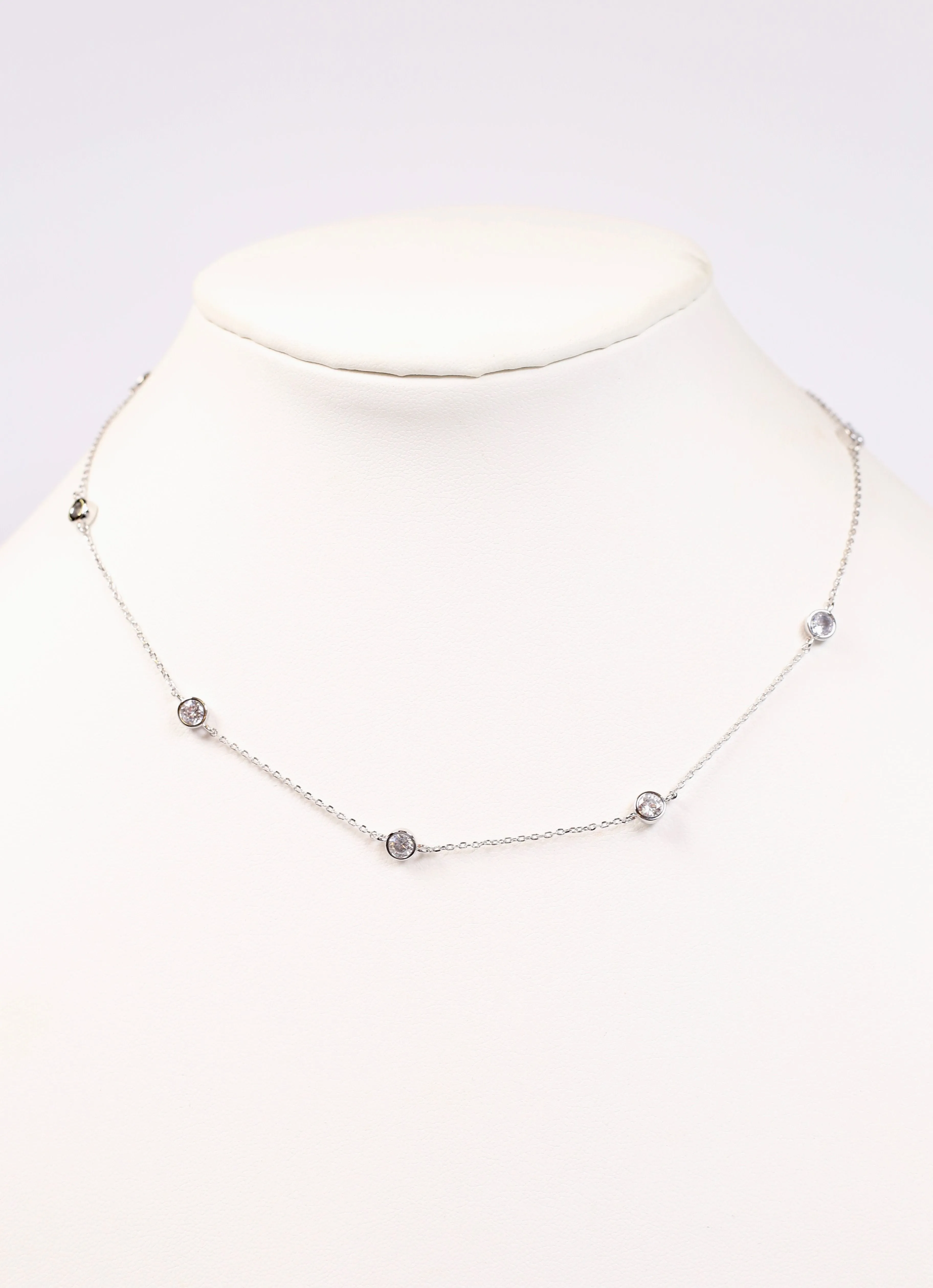 Waterloo CZ Necklace SILVER