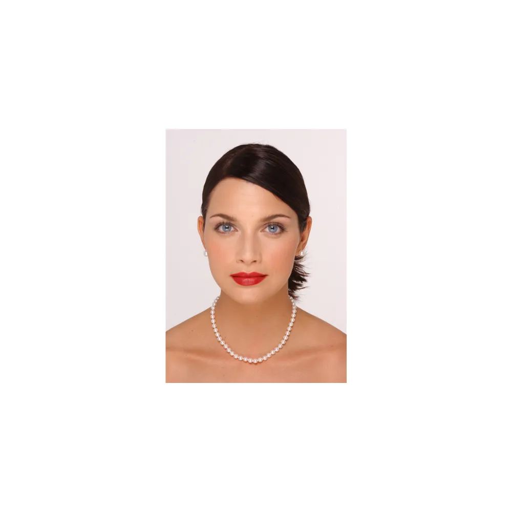 White Akoya Pearl Strand Necklace