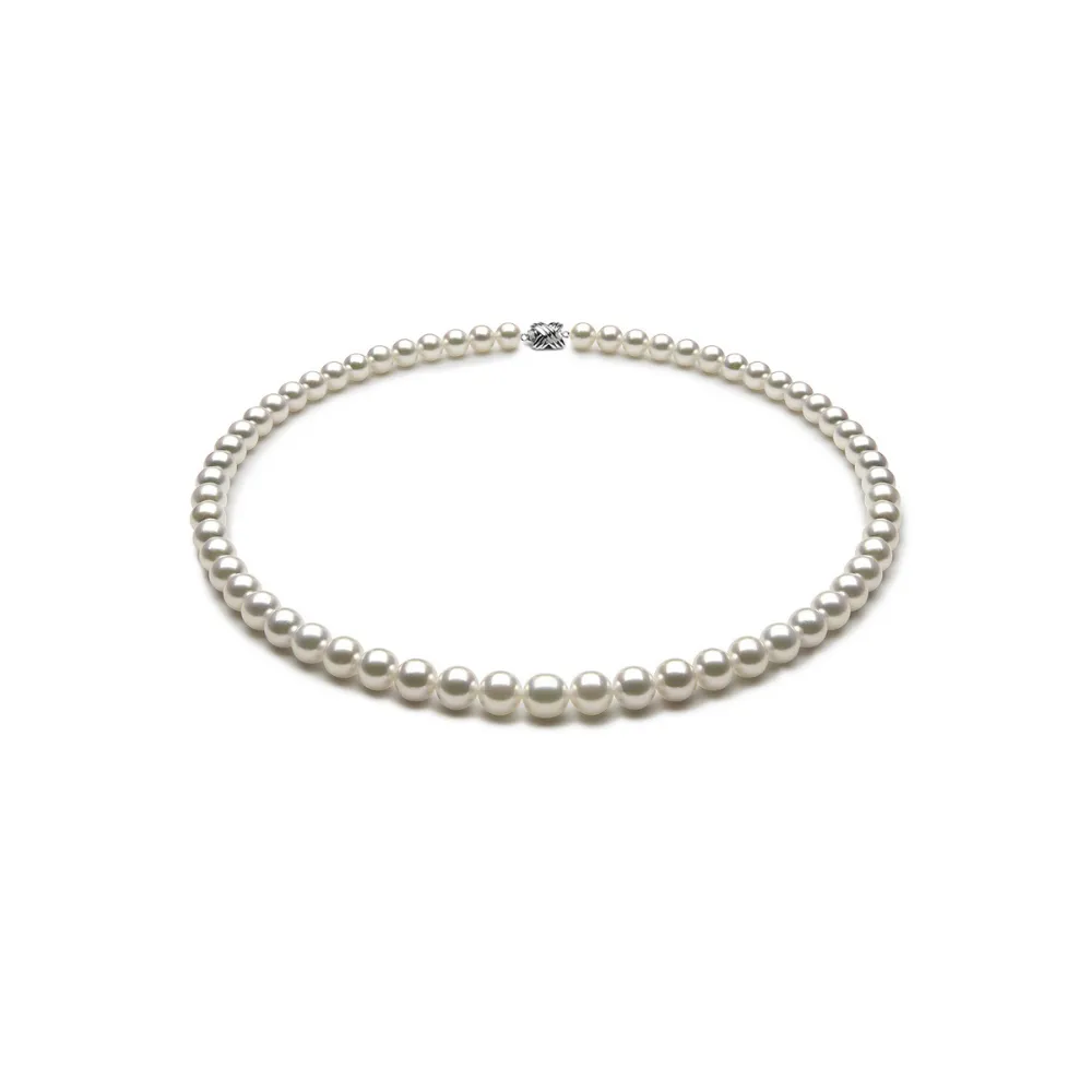 White Akoya Pearl Strand Necklace