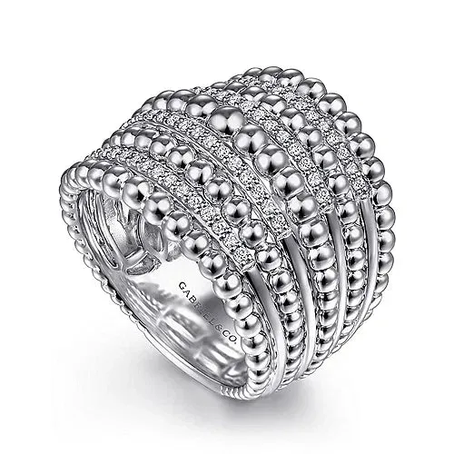 White Sapphire Wide Bujukan Ring