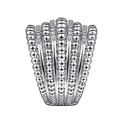 White Sapphire Wide Bujukan Ring