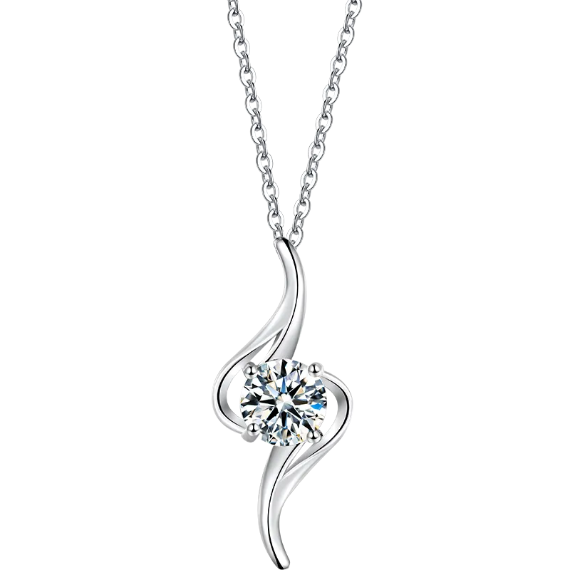 Wholesale Women's Moissanite Necklace in 925 Sterling Silver