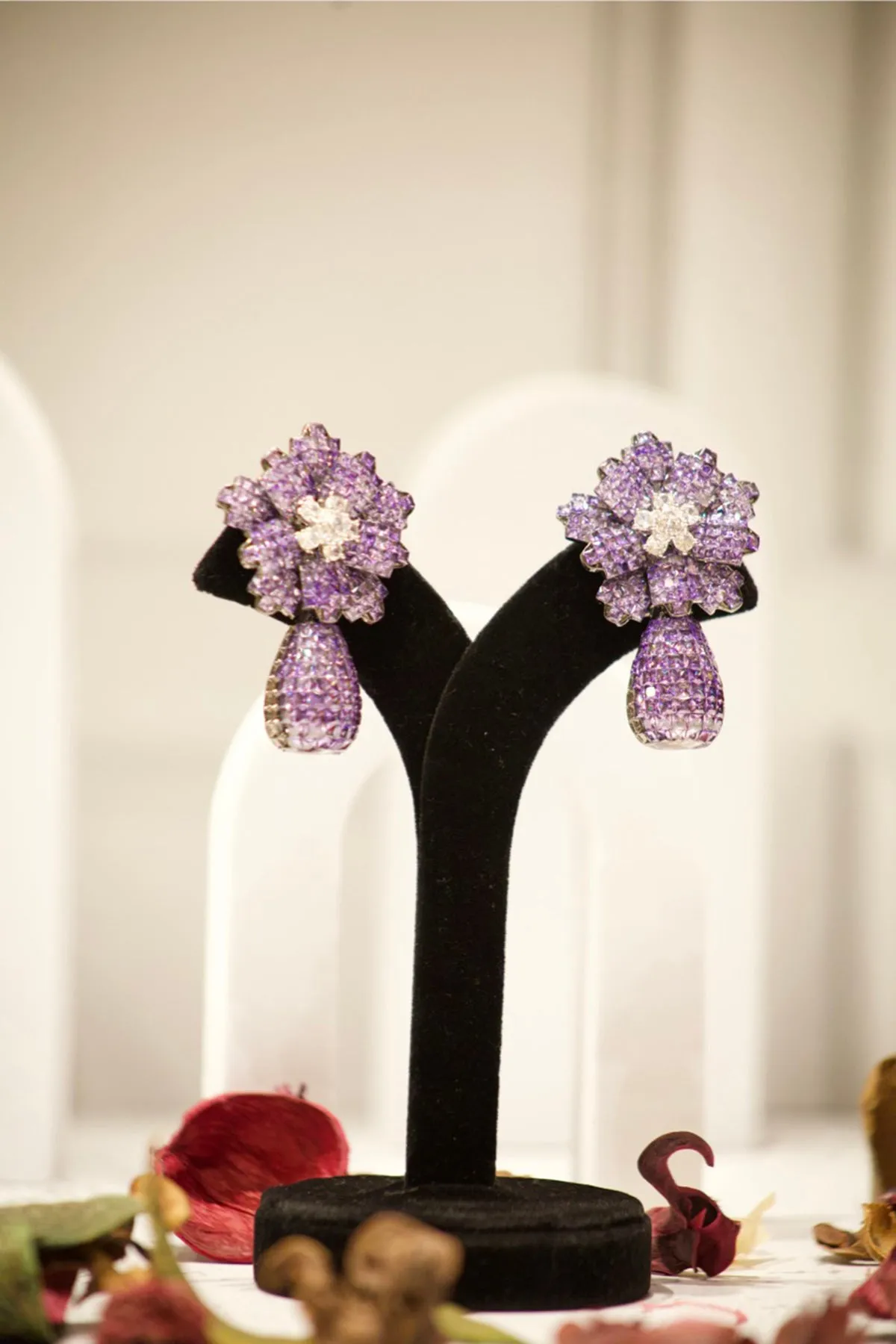 Windmill Flower Gemstone Earrings