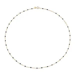 Yellow Black Dots Necklace
