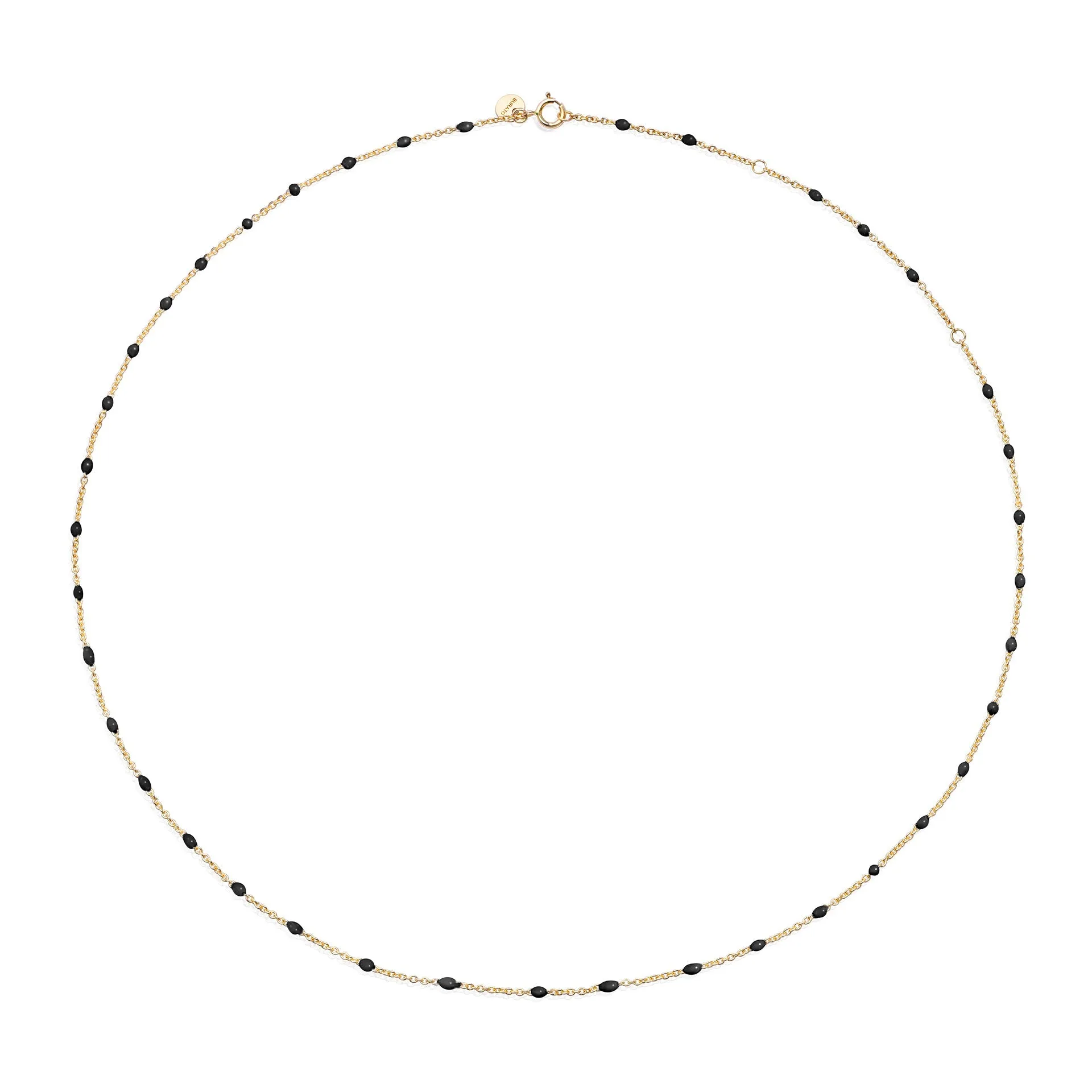 Yellow Black Dots Necklace