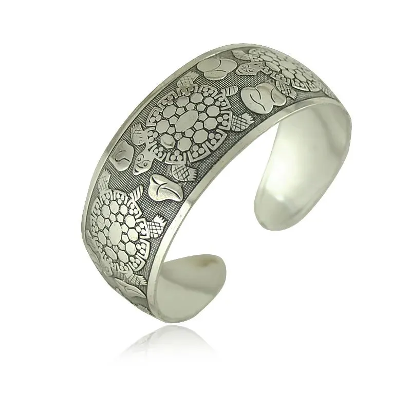 Yumfeel Factory Wholesale Tibetan Jewelry Vintage Silver Bangles Bracelet Antique Tibetan Silver Cuff Bracelets for Women