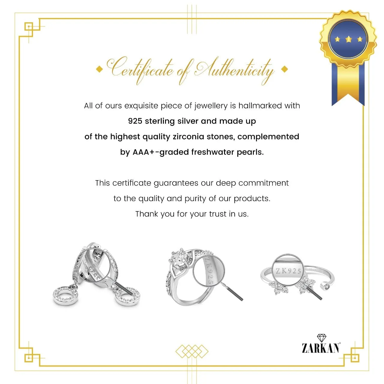 Zarkan Shining Sunflower Silver Earrings