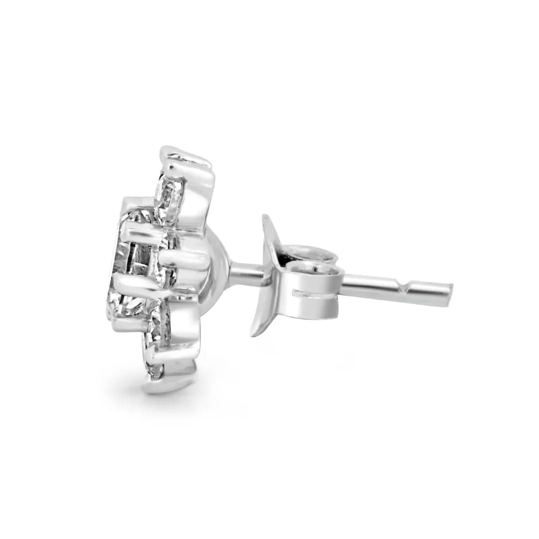 Zarkan Shining Sunflower Silver Earrings