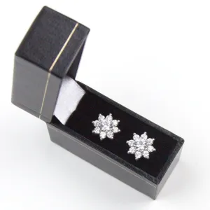 Zarkan Shining Sunflower Silver Earrings