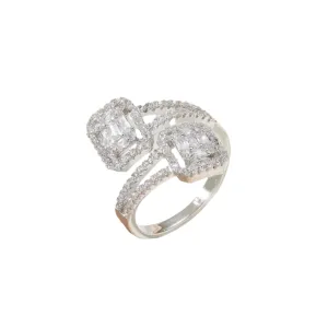 Zircon Wrap All-Fit Ring in Silver