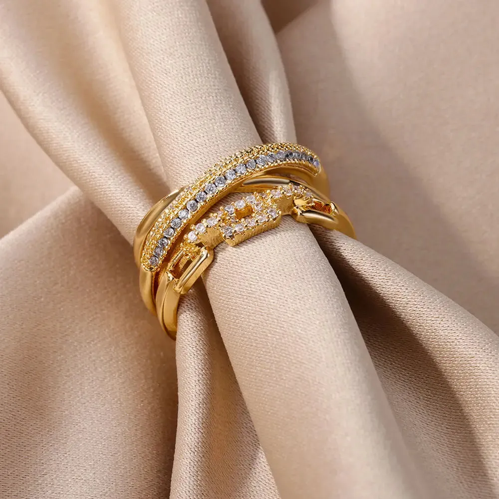 Zirconia Wrap Chain Rings